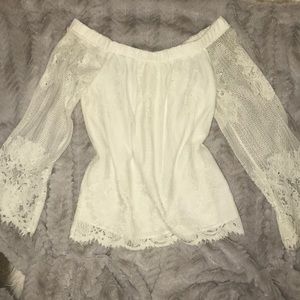 Lace Off Shoulder Shirt